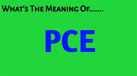 pce meaning finance
